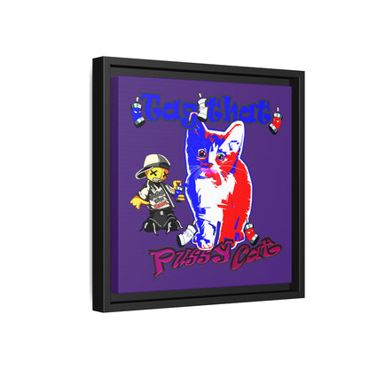 tag that - framed canvas art (purple)