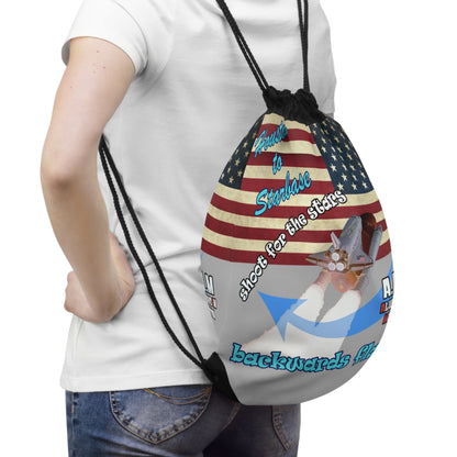 shoot for the stars - Drawstring Bag (light grey)