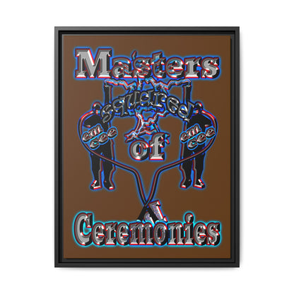 em cee squared - framed canvas art (brown)