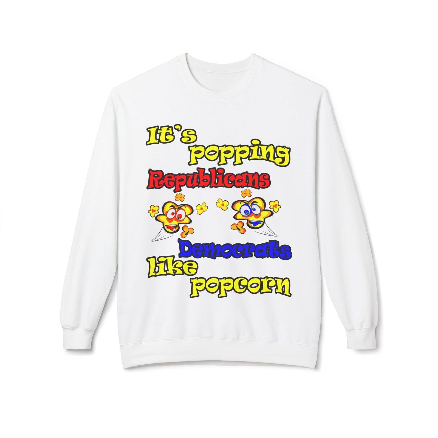 popping like popcorn - Unisex Midweight Softstyle Fleece Crewneck Sweatshirt