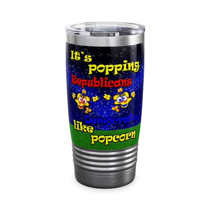 popping like popcorn - Ringneck Tumbler, 20oz ('snoops' background)