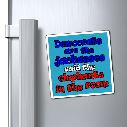 donkeys and elephants - Magnets - (turquoise)