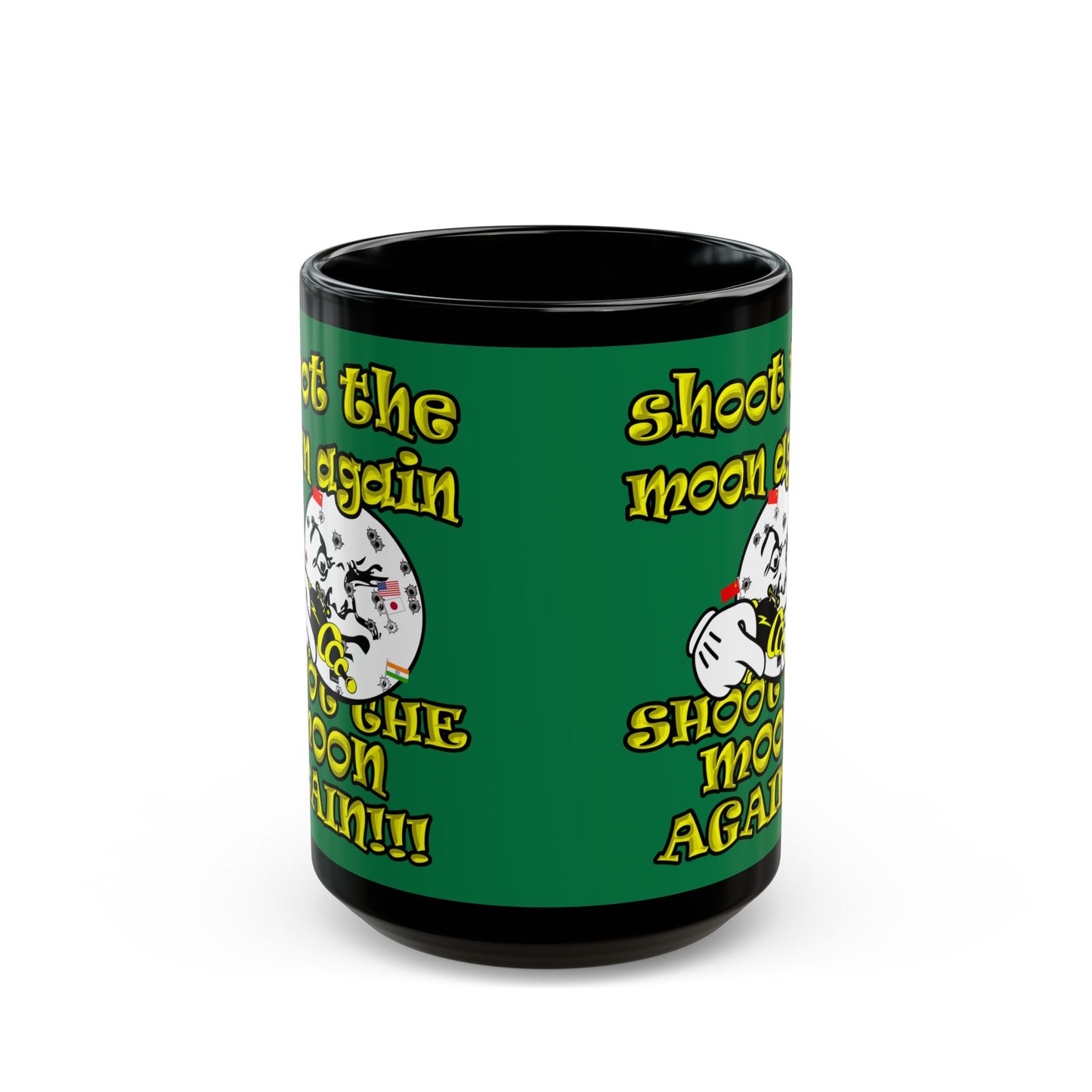 shoot the moon again - Black Mug (dark green)