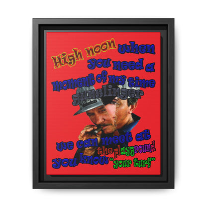 high noon - framed canvas art (red)
