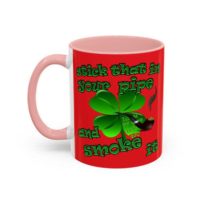 celtics logo - Accent Mug (red)