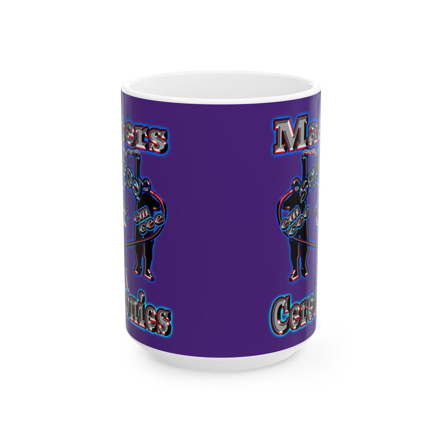 em cee squared - White Mug (purple)