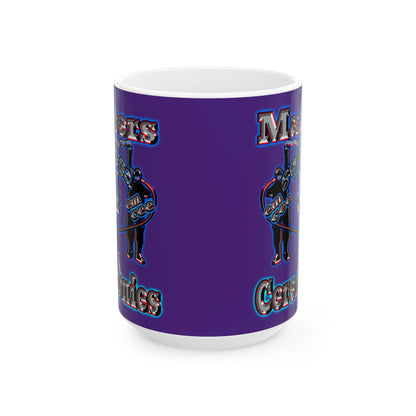 em cee squared - White Mug (purple)