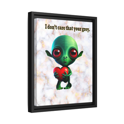 I don't care that your grey - framed canvas art (white marble)