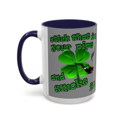 celtics logo - Accent Mug (grey)
