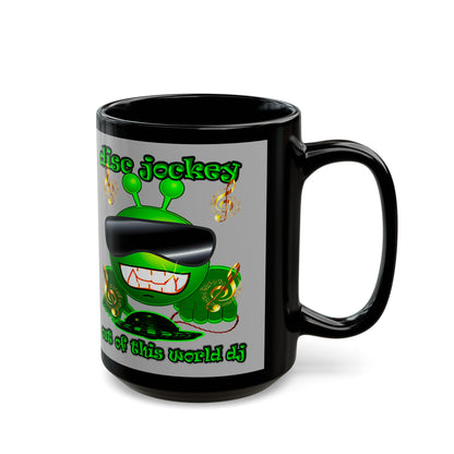 disc jockey - Black Mug (light grey)