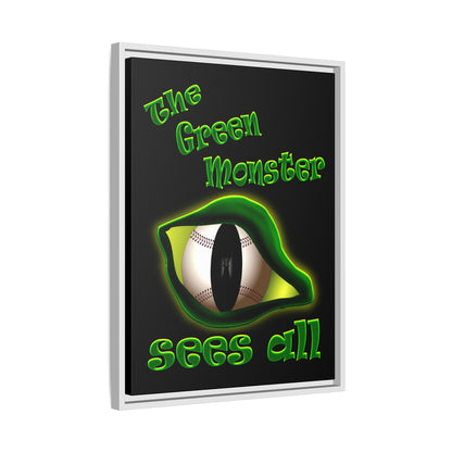 green monster - framed canvas art (black)