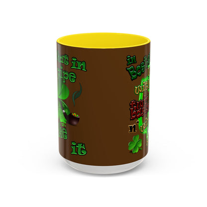 celtics logo - Accent Mug (brown)