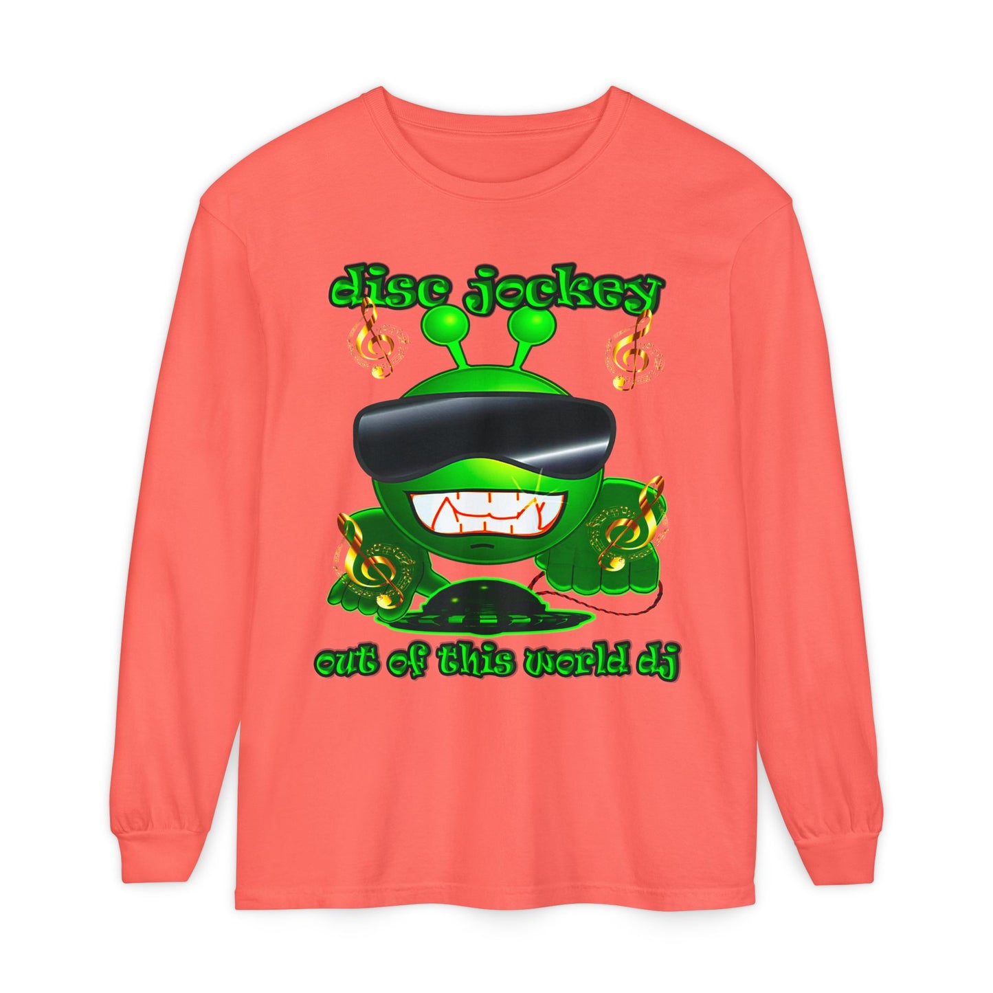 disc jockey - Unisex Garment-dyed Long Sleeve T-Shirt