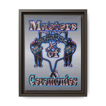 em cee squared - framed canvas art (brushed nickel)