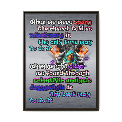 doggystyle - framed canvas art (brushed nickel)
