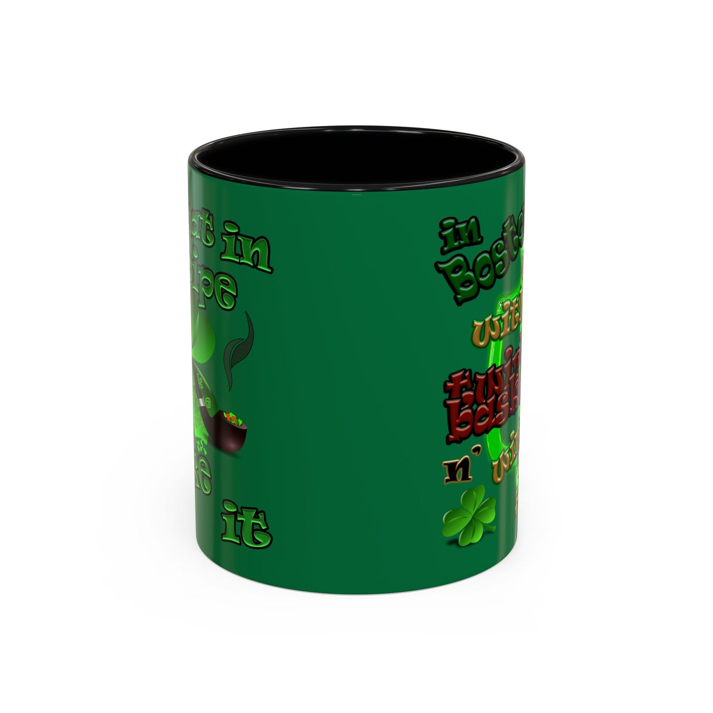celtics logo - Accent Mug (dark green)