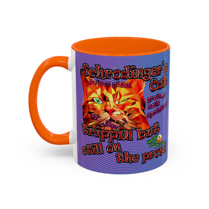 schrodinger's cat - Accent Mug (light blue-purple wave)
