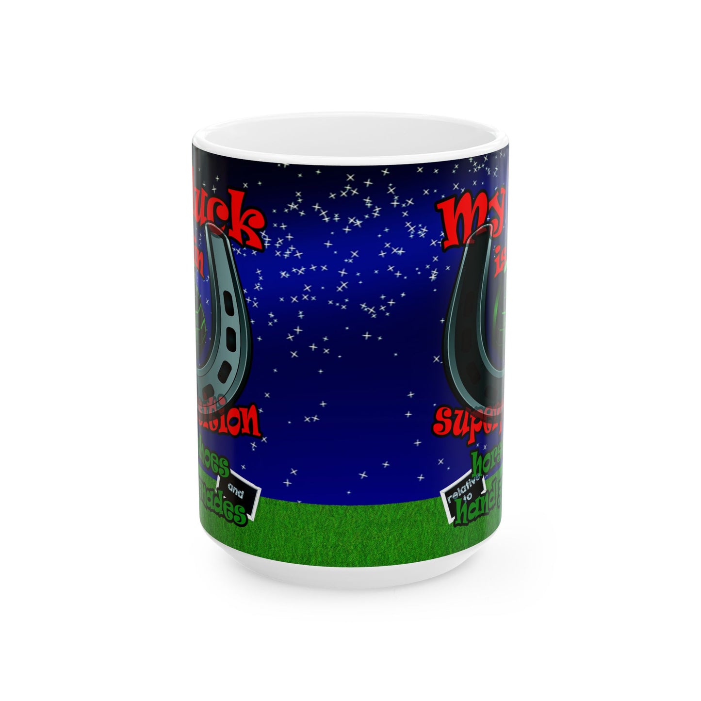 my luck - White Mug ('snoops' background)