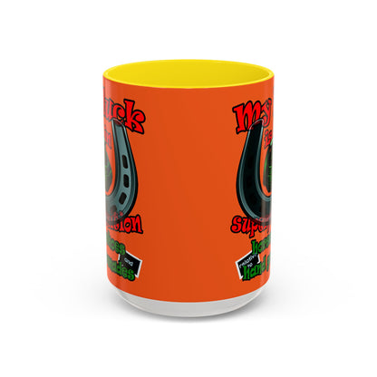 my luck - Accent Mug (orange)