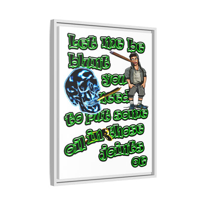 og - framed canvas art (white)