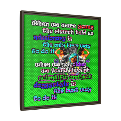 doggystyle - framed canvas art (logo green)