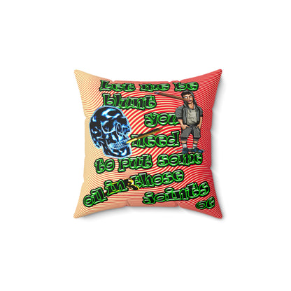og - Spun Polyester Square Pillow - (yellow-orange wave)