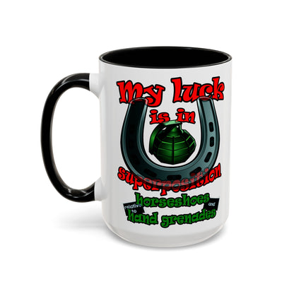 my luck - Accent Mug (white)
