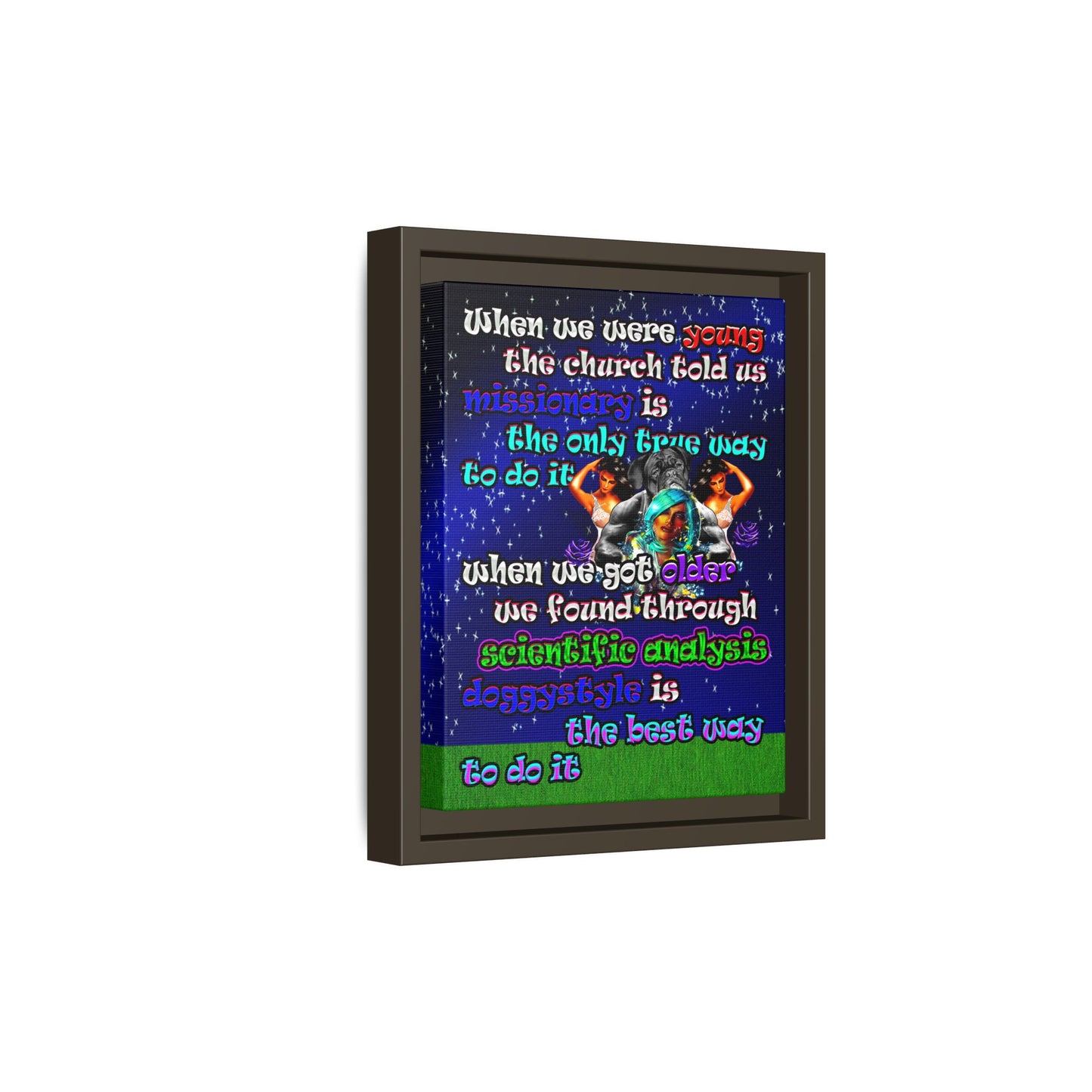 doggystyle - framed canvas art ('snoops' background)