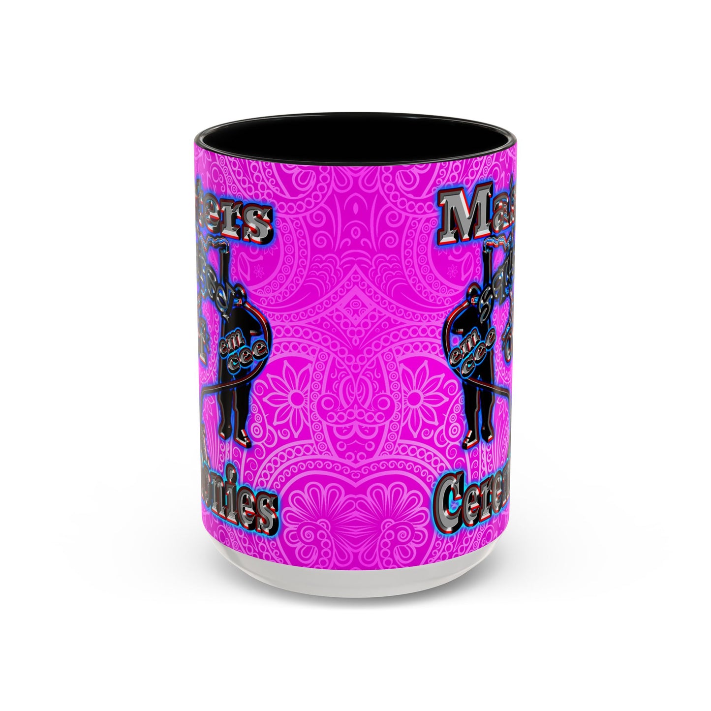 em cee squared - Accent Mug (pink swirl)