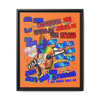 drop the beat - framed canvas art (crusta)