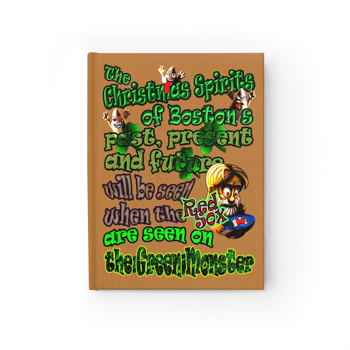 christmas spirits of boston - journal-lined (light brown)