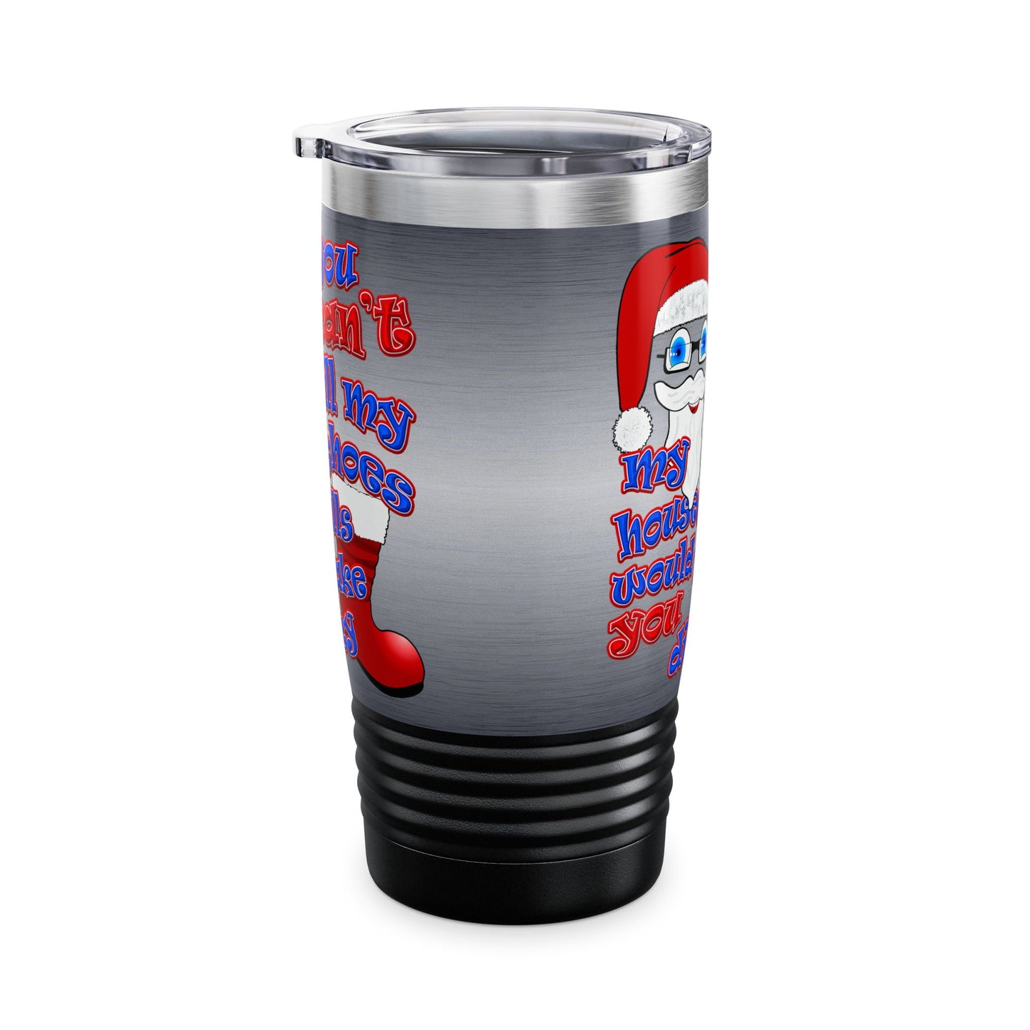 santa's shoes - Ringneck Tumbler, 20oz (brushed nickel)
