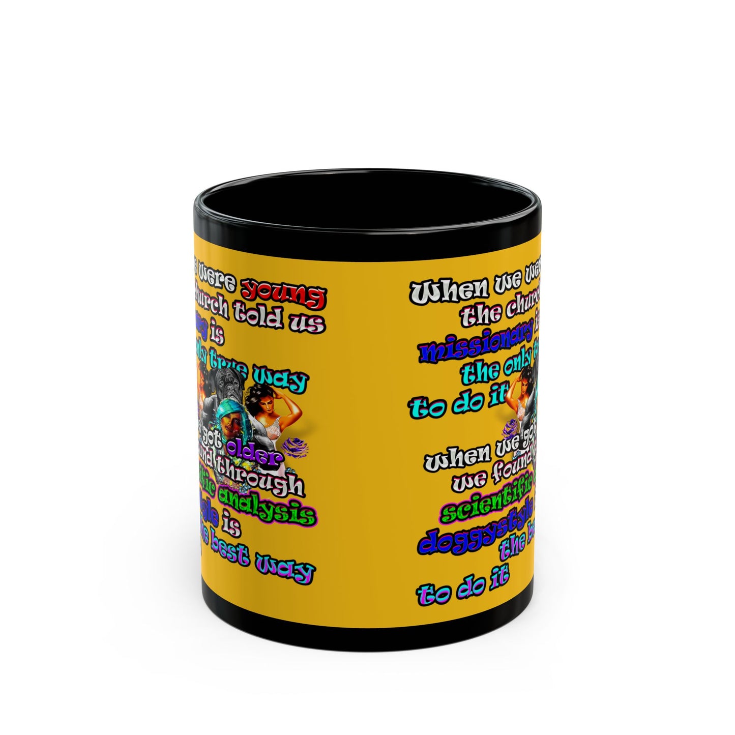 doggystyle - Black Mug (yellow)