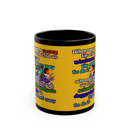 doggystyle - Black Mug (yellow)