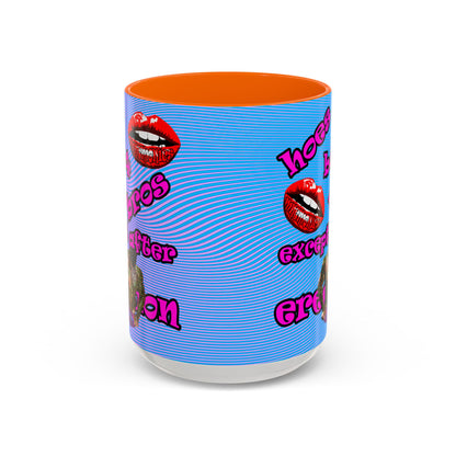 hoes b4 bros - Accent Mug (light blue-purple wave)