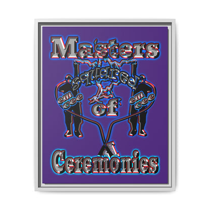 em cee squared - framed canvas art (purple)