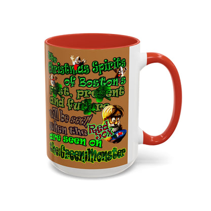 christmas spirits of boston - Accent Mug (light brown)