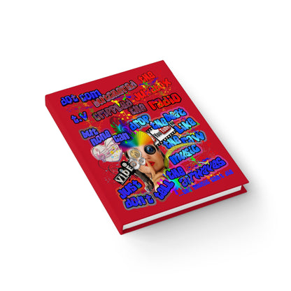 drop the beat - journal-blank (dark red)