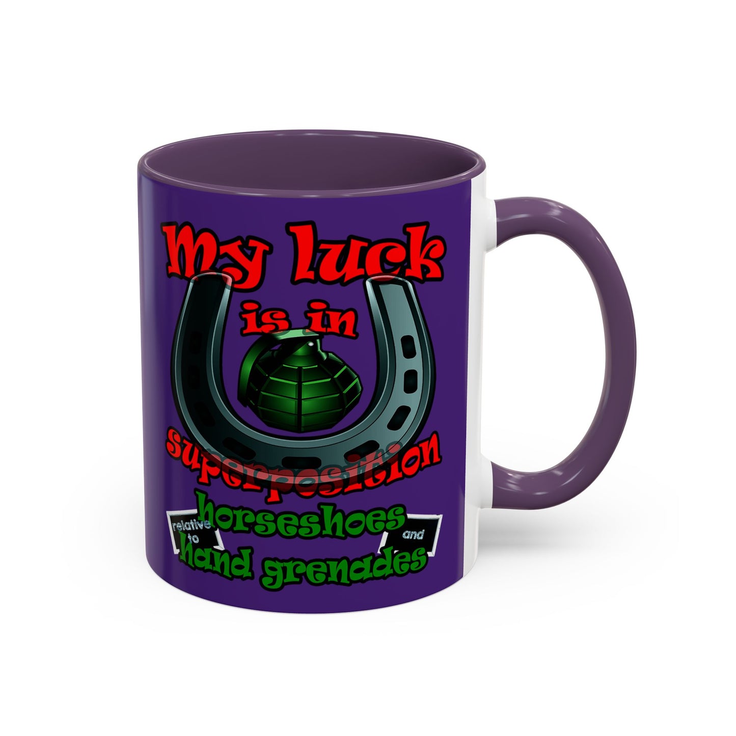 my luck - Accent Mug (purple)