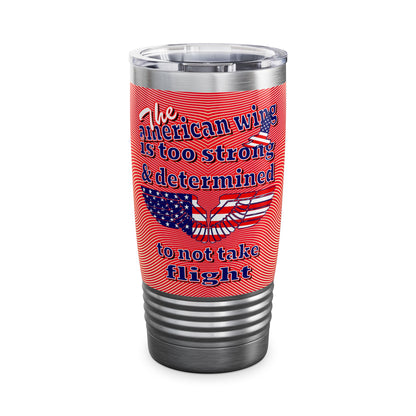 american wing - Ringneck Tumbler, 20oz (yellow-orange wave)