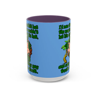 turtle race - Accent Mug (light blue)