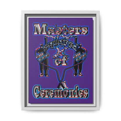 em cee squared - framed canvas art (purple)