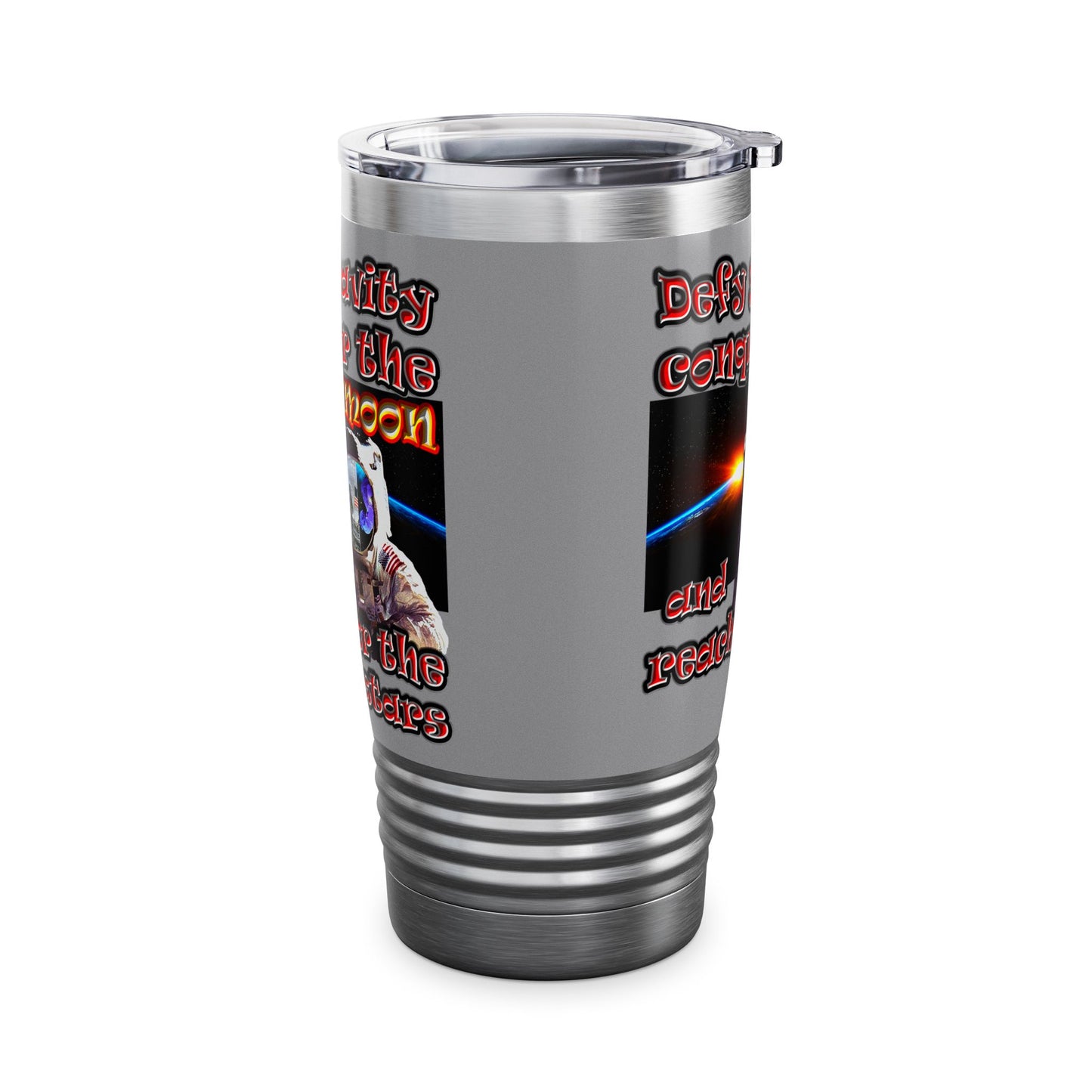 defy conquer reach - Ringneck Tumbler, 20oz (grey)