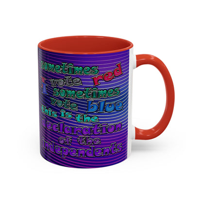 declaration of the independents - Accent Mug (purple wave)