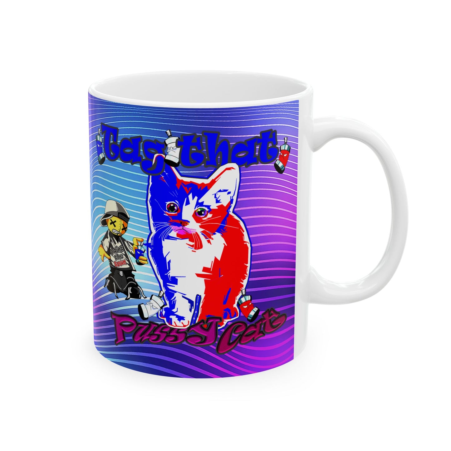 tag that - White Mug (purple wave)