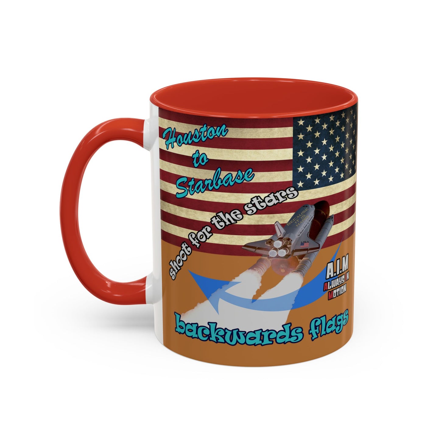 shoot for the stars - Accent Mug (light brown)