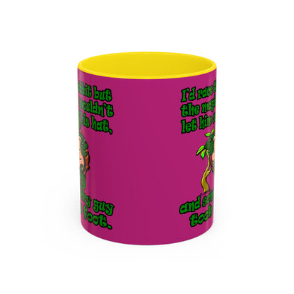 turtle race - Accent Mug (pink)