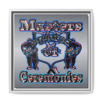 em cee squared - framed canvas art (brushed nickel)