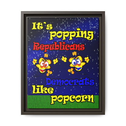 popping like popcorn - framed canvas art ('snoops' background)