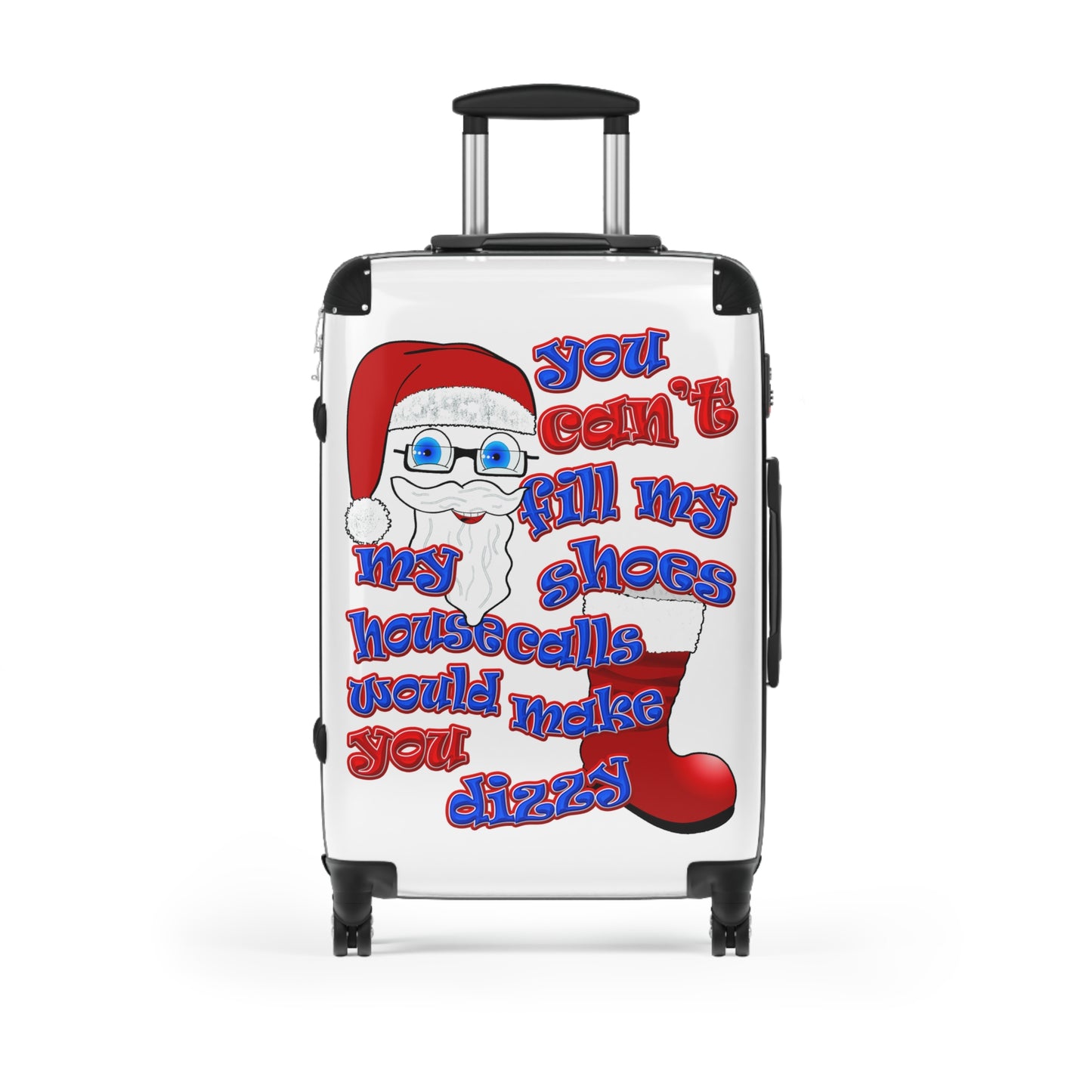santa's shoes - Suitcase (white)